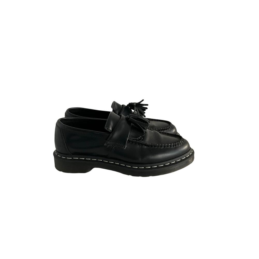 Dr. Martens White Adrian Stitch Smooth Leather Loafers